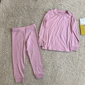 Lark & Ro Soft Pink Kids Pajama Set